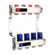 Группа коллекторная для отопления VARMEGA VM15504 ВР 1«, на 4 контура 3/4» EK, нерж. сталь