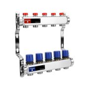 Группа коллекторная для отопления VARMEGA VM15505 ВР 1«, на 5 контуров 3/4» EK, нерж. сталь