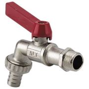 Кран шаровой поливочный с латунным штуцером 1/2