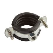 Хомут метал.трубный с резин.профилем и гайкой - 2 1/2