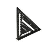 Угольник Свенсона 175мм, алюминиевый сплав, чёрный анодированный корпус, белая шкала, hanskonner