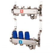 Коллектор MVI без расходомеров, c дренажным краном и краном Маевского 1« х 3/4»ЕК 3 вых.