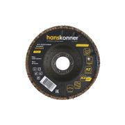 Круг зачистной лепестковый ЦИРКОНИЕВЫЙ, конический 125х22, зерно 120, Hanskonner