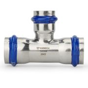 Тройник VARMEGA раструбный Inox Press переходной 28x22x28