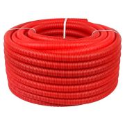 Труба VARMEGA гофрированная ПНД 28 мм для труб 20 мм, (50), красная, VM58112