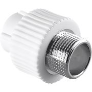 Муфта TEBO бел. PP-R комбинированная 20х3/4quot; НР (20/180), арт. 030023603