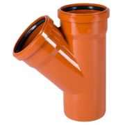 Тройник Ostendorf 110/110x45гр. KGEA наруж.кан. PVC цв.рыжий