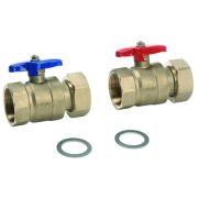 Комплект REHAU шаровых кранов 1 1/4quot; для пром. коллектора (2)