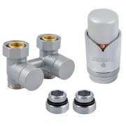 Комплект эксклюзив. узла подкл. SCHLOSSER 50мм, 3/4 x М22x1,5, 2 нип., прям., сатин