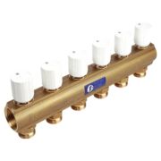 Коллектор Giacomini с термостатическими клапанами 1quot; x 18 /8, R553VY008