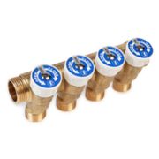 Коллектор сантехнический Giacomini с вентилями 3/4quot; x 16 /2, R585CY022