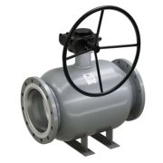 Кран LD шаровой стальной фланцевый Ду200/150 Ру16 с редуктором, неполнопроходной