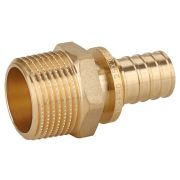 Переходник Gappo с наружной резьбой латунный 20-R 3/4