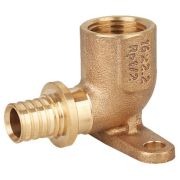 Угольник Gappo настенный с внутренней резьбой бронзовый 20-Rp 3/4