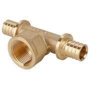 Тройник-переходник Gappo с врутренней резьбой латунный 20-Rp 1/2