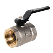 Кран шаровой латунный LD Pride 47.32.В-В.Р Ду32 Ру25 вн-вн (рычаг с бир.)