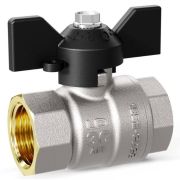 Кран шаровой латунный LD Pride 47.32.В-В.Б Ду 32 Ру 25 (бабочка с бир.)