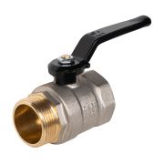 Кран шаровой латунный LD Pride 47.32.В-Н.Р Ду 32 Ру 25 (рычаг с бир.)