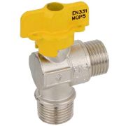 Кран шаровый BUGATTI для газа угловой ,1/2 НАР. бабочка