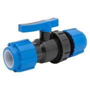 Кран шаровой ТПК-АКВА компрессионный разъемный d 63, 555220063