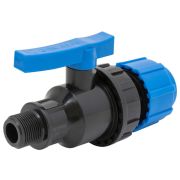 Кран шаровой ТПК-АКВА компрессионный НР разъемный d 20 х 1/2