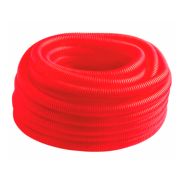 Труба гофрированная MVI Ду25 (внутр.21мм), красная (бухта 50м)