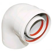 Отвод коаксиальный полипропиленовый BAXI 87гр., диам. 110/160 мм