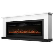 Каминокомплект: Очаг Electrolux Infinity EFP/P-1600ULS N, портал Canto Long белый, черный