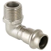 Угольник Valtec 90гр. с нар. р. нерж. сталь 18х3/4