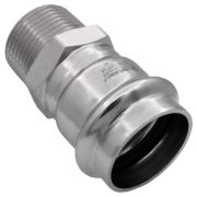 Соединитель VIEIR прямой нерж. сталь с нар.р. 22×3/4