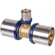 Тройник пресс для металлопластиковых труб Usystems MLC Plus равнопроходной латунный 26-26-26