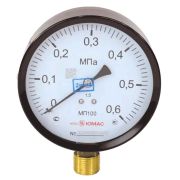Манометр ЮМАС МП100 радиальный Дк100мм 0-1,0 МПа кл.1,5 G1/2