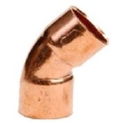 Полуотвод HAILIANG медный 45гр. двухраструбный, 18 мм (EN1254-1)(50/500)