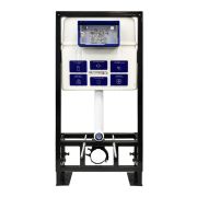 Инсталляция для унитаза BETTOSERB sava free standing, клавиша смыва черный матовый/хром глянец