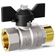 Кран шаровой латунный LD Pride 47.15.B-Н.Б Ду 15 Ру 40 вн-нр, бабочка