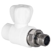 Кран шаровой TEBO бел. PP-R для радиатора 20х1/2