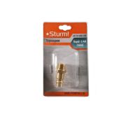 Пневмофитинг наружнюю резьбу 1/4&ampquot (папа) на рапид (папа) Sturm!