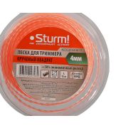 Леска для триммера, d=4.0 мм, l=15 м, КРУЧЕНЫЙ КВАДРАТ, армиров. Блистер, Stu